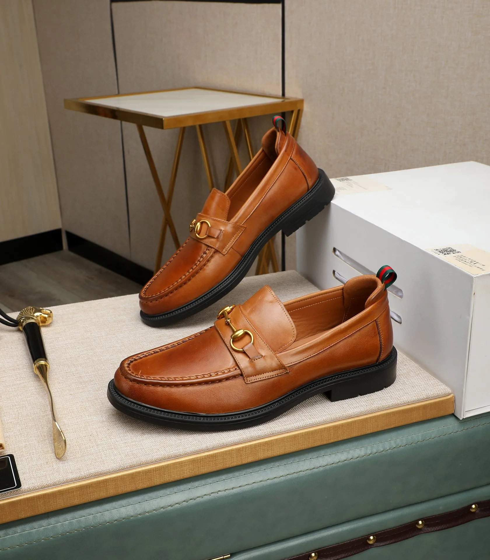 Men's men's shoes💰500📛📛Original (water-dyed cow lining) Gucci GUCCI official website formal shoes🌀 Italian🇮🇹imported cowhide➕top imported water-dyed cowhide lining💋Finely handmade original bottom, the real thing looks better when photographed in person Standard size 38-44